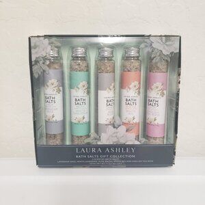 Laura Ashley Bath Salts Gift Collection Five Bottles of Salts Variety